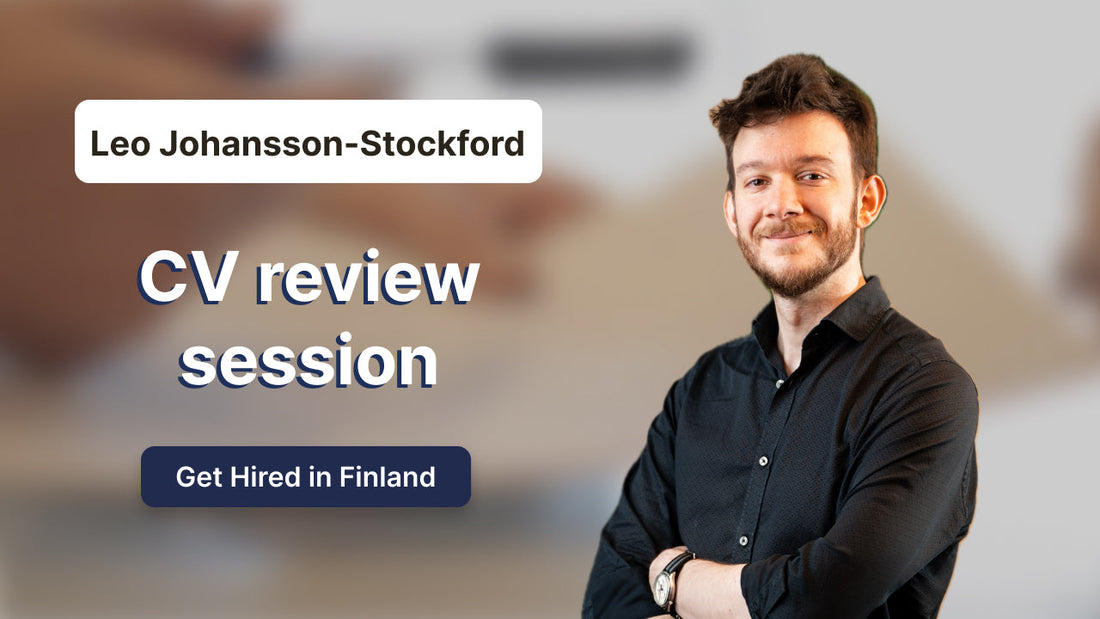 CV review session with Leo Johansson-Stockford: sales, mobile developer, and frontend engineer roles